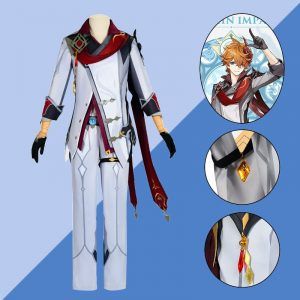 Anime Genshin Impact Tartaglia Cosplay Costume