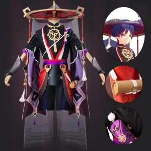 Genshin Impact Game The Sixth Seat of The Fools Kunikuzushi The Same Hat Suits Costumes