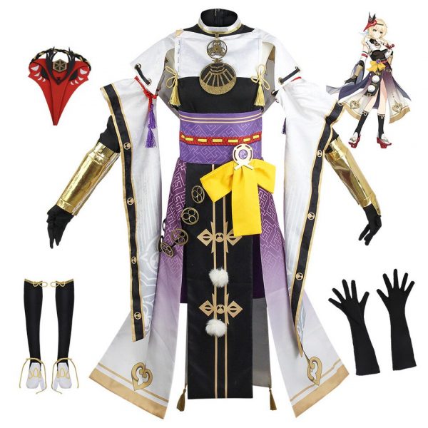 Game Genshin Impact Kujo Sara Cosplay Costumes Uniform