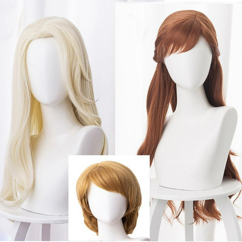 Elsa Anna Kristoff Wigs Snow Queen Princess Cosplay Wig
