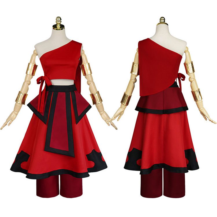 Anime Avatar The Last Airbender Katara Fire Nation Aang Cosplay Costume