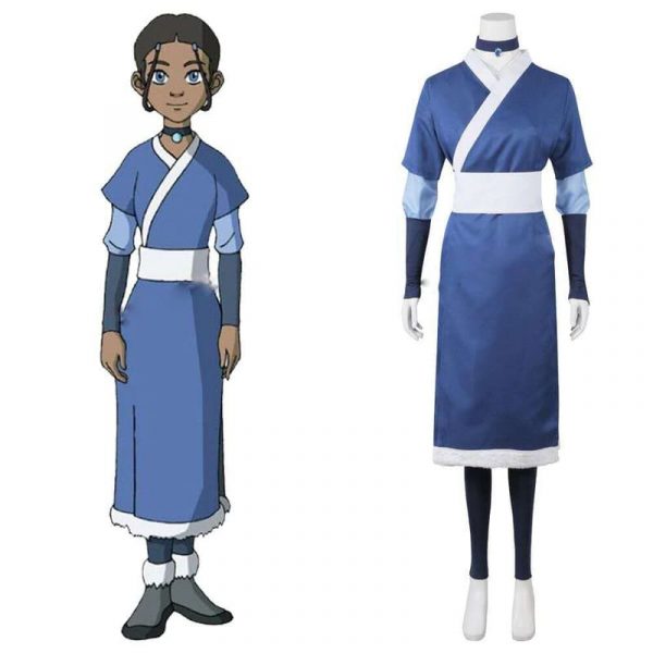 Avatar The Last Airbender Katara Cosplay Custom Made Blue Suit