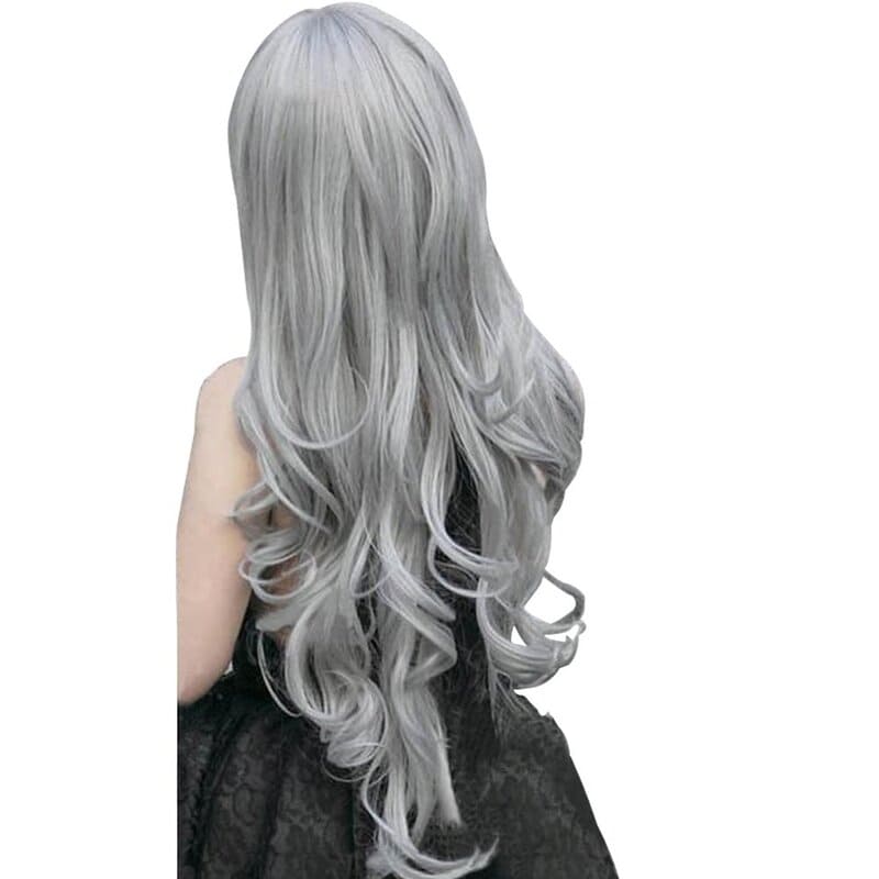 Anime 80cm Long Curly Gray Party Women Cosplay Wigs - Speed  display picture 1