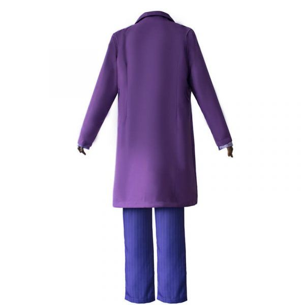 Ainiel Joker Cosplay Costume Dark Knight Heath Ledger Purple Coat