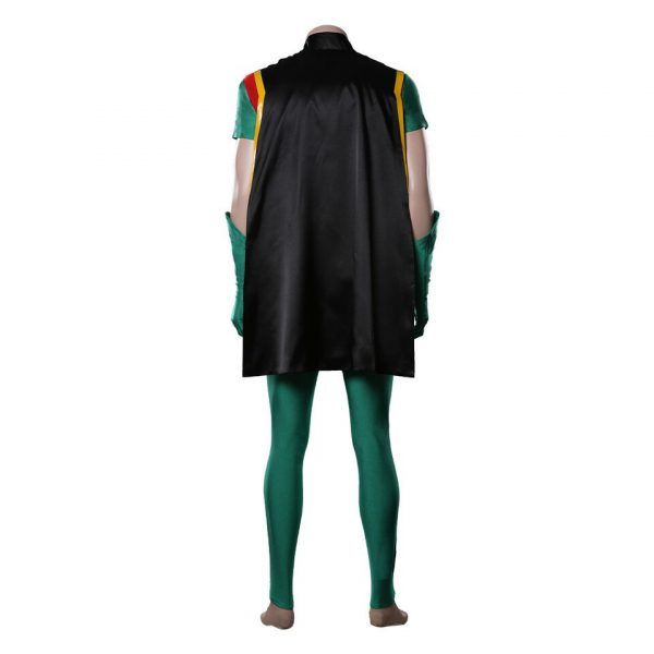 Anime Kid Titans Robin Cosplay Costume Robin Jumpsuit