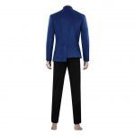 Star Cosplay Trek TNG Cosplay Costume Blue Coat Pants Uniform Brooch Outfits Halloween Carnival Suit