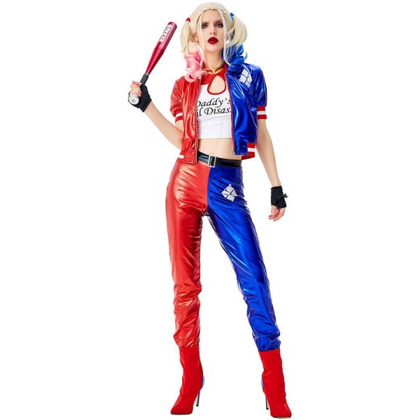 Halloween Ladies Harley Joker Quinn Cosplay Costume For Women