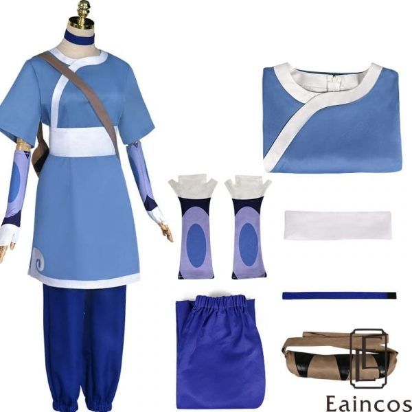 Anime Avatar The Last Airbender Katara Fire Nation Aang Cosplay Costume