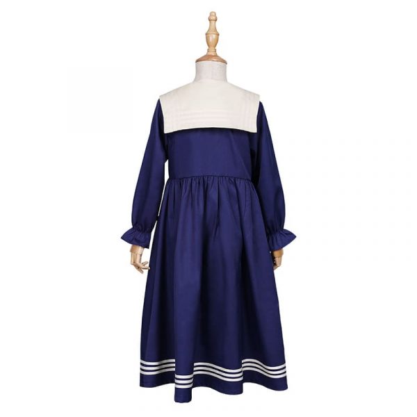 Anime JK School Uniform Sailor Suit Spring Summer Purple Long Sleeve Tutu Cosplay Dress