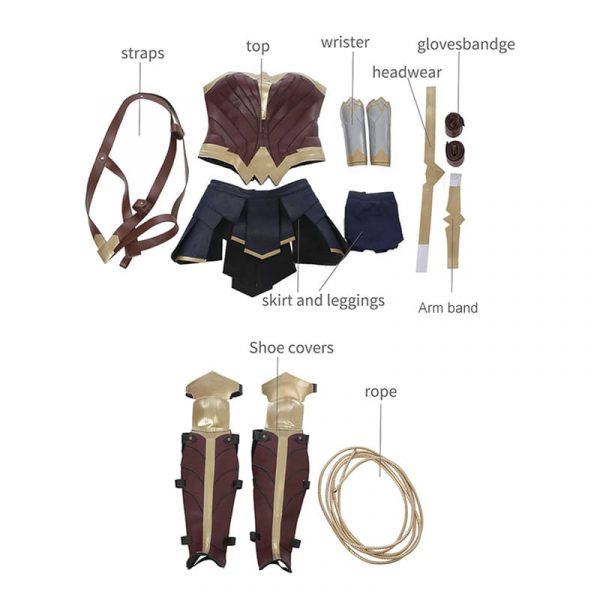 ManLuYunXiao Superhero Diana Prince Wonder Cosplay Costume For Women