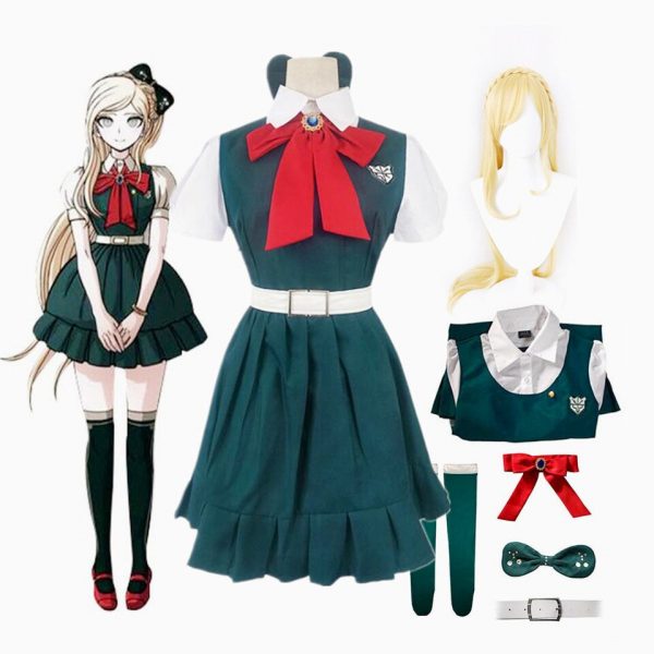 Anime Danganronpa 2 Despair Sonia Nevermind Cosplay Costume Woman JK School Uniform
