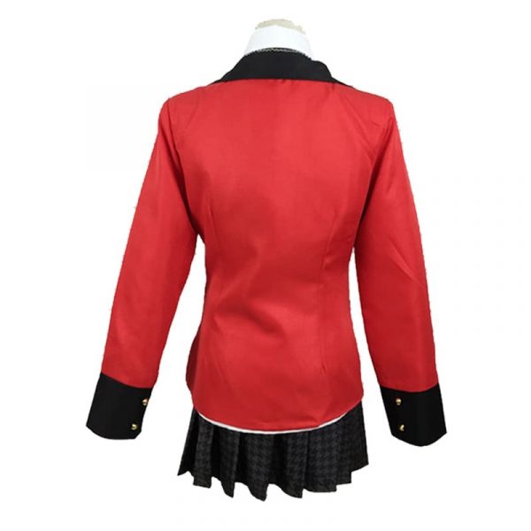 Anime Kakegurui Jabami Yumeko Cosplay Costume Japanese Red JK Skirt Uniform