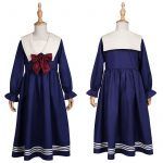 Anime JK School Uniform Sailor Suit Spring Summer Purple Long Sleeve Tutu Cosplay Dress