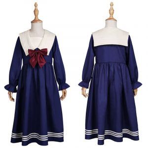 Anime JK School Uniform Sailor Suit Spring Summer Purple Long Sleeve Tutu Cosplay Dress