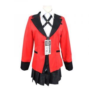 Anime Kakegurui Jabami Yumeko Cosplay Costume Japanese Red JK Skirt Uniform