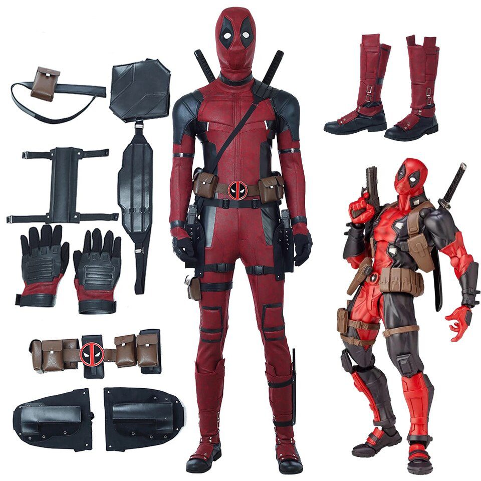 Flash Deadpool Cosplay Costume Wade Winston Wilson Leather Outfits