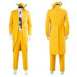 The Mask Jim Carrey Cosplay Costume Monster Yellow Uniform Suit