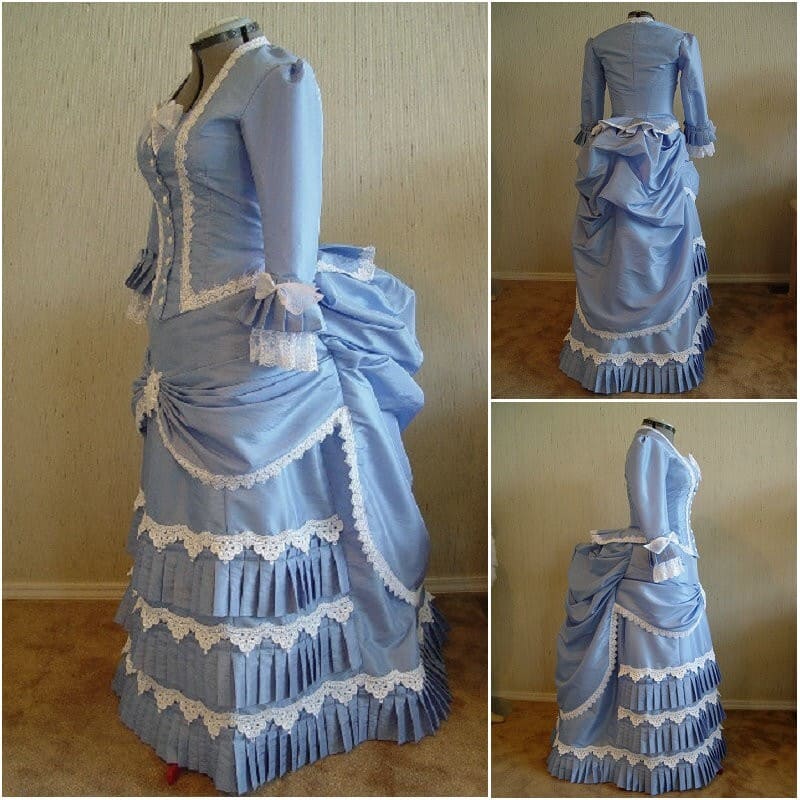 Victorian Dress 1860s Civil War Dress Scarlett Theater Custom Made Costume