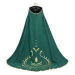 2019 Movie Anna Coronation Cosplay Costume Green Dress Long Cloak For Adult Female