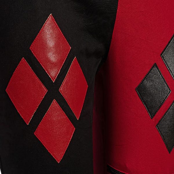 Suicide 2 Quinzel Pants Cosplay Adults Women Fight Suit Red and Black Pants