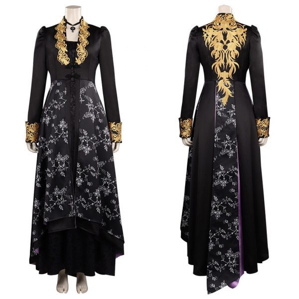 Yennefer Cosplay Costume For Women Retro Vestidos Court Long Robe Outfits