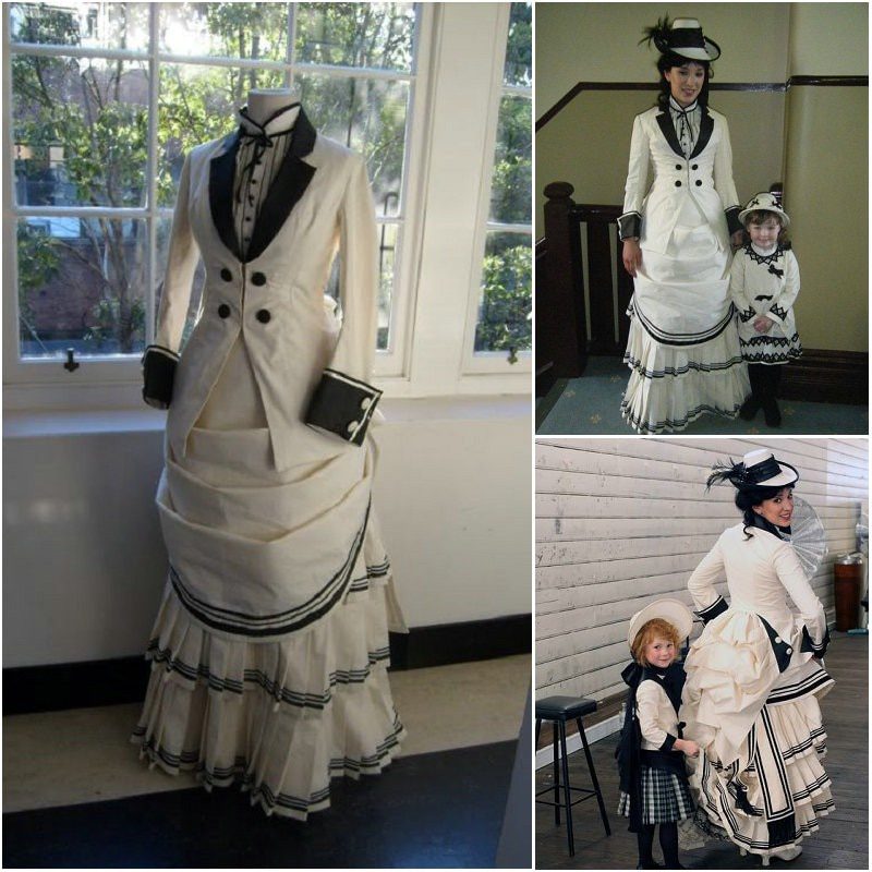 Historical Civil War Southern Belle Gown Victorian Lady's Edwardian Custom Dress Suit Coat