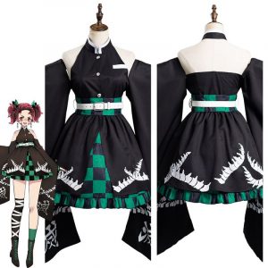 Anime Demon Slayer Kamado Tanjirou Cosplay Costume Kimono Outfits