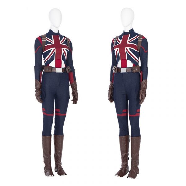 Anime Women Captain Carter Cosplay Costume Suit Peggy Carter Outfits