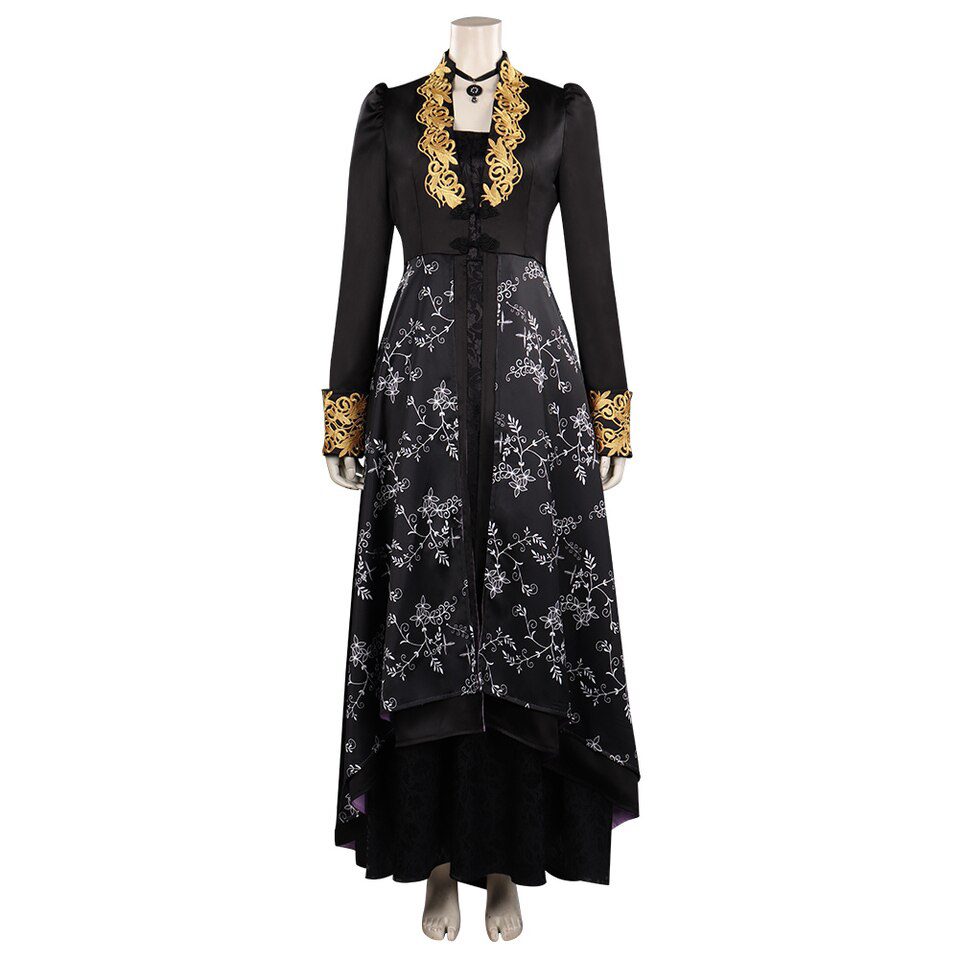 Yennefer Cosplay Costume For Women Retro Vestidos Court Long Robe Outfits