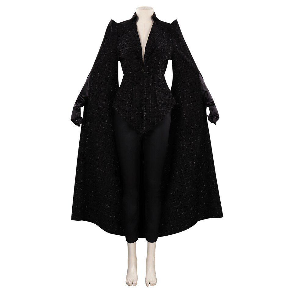 cruella black dress Fashion Illustration - Real Flowers Artwork
