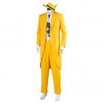 The Mask Jim Carrey Cosplay Costume Monster Yellow Uniform Suit