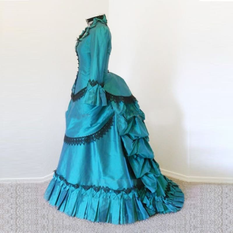 Vintage Gothic Victorian Bustle Period Dress Medieval Renaissance Victorian  Party Ball Gowns - Speed Cosplay