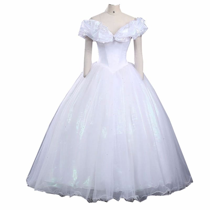 Adult White Elegant Wedding Cosplay Dress