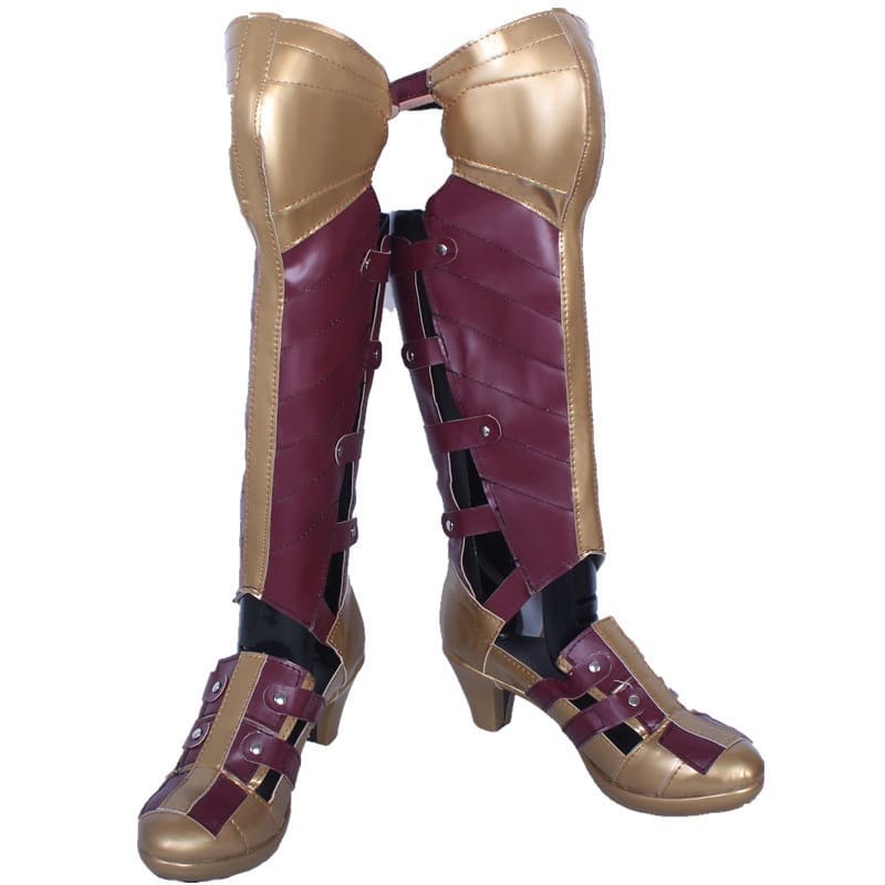 Superwoman Diana Prince Zipper Artificial Leather High-heeled Boots