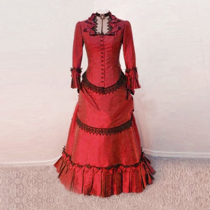 Vintage Gothic Victorian Bustle Period Dress Medieval Renaissance Victorian Party Ball Gowns - Speed Cosplay Vintage Gothic Victorian Bustle Period Dress Medieval Renaissance Victorian Party Ball Gowns - Speed Cosplay