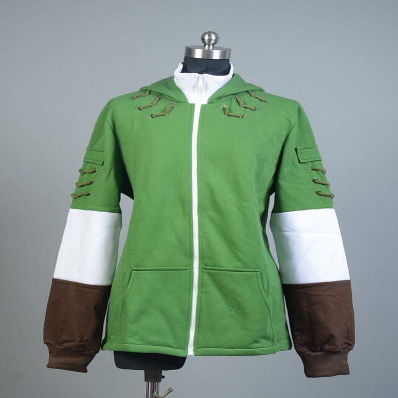 Link Hoodie Men Zipper Jacket Sweater Cosplay Costume