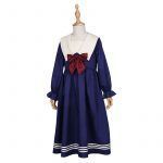 Anime JK School Uniform Sailor Suit Spring Summer Purple Long Sleeve Tutu Cosplay Dress