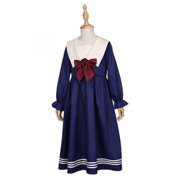Anime JK School Uniform Sailor Suit Spring Summer Purple Long Sleeve Tutu Cosplay Dress