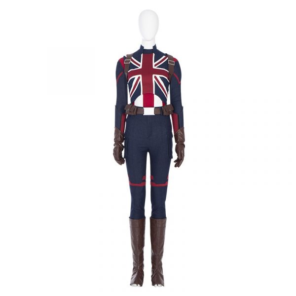 Anime Women Captain Carter Cosplay Costume Suit Peggy Carter Outfits