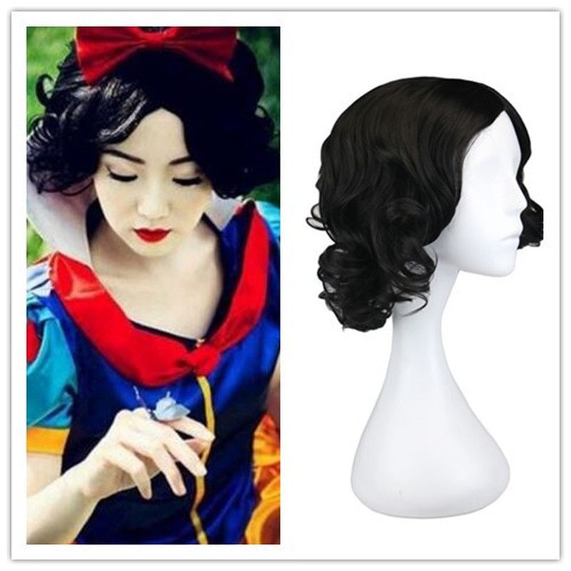 Holiday Dressed Up Snow White Princess Cosplay Wigs Peruca Pelucas