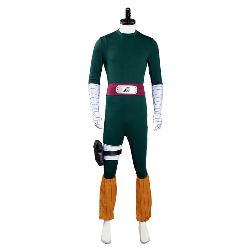 Rock Lee Cosplay Costume Green Tight-fitting Jumpsuit Outfits For Men Women