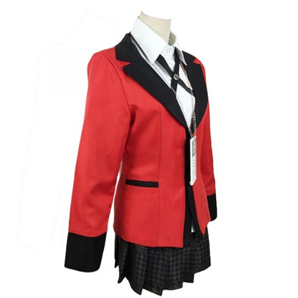 Anime Kakegurui Jabami Yumeko Cosplay Costume Japanese Red JK Skirt Uniform