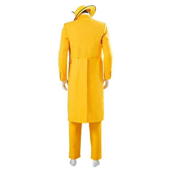 The Mask Jim Carrey Cosplay Costume Monster Yellow Uniform Suit