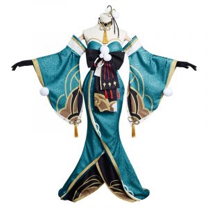 Genshin Impact Ms Hina/Gorou Cosplay Costume Outfits For Girls