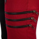 Suicide 2 Quinzel Pants Cosplay Adults Women Fight Suit Red and Black Pants