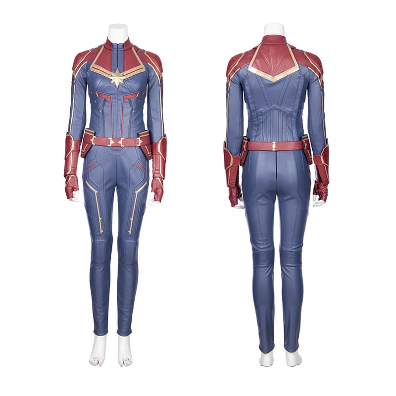 Lady Captain Cosplay Costume Superhero Carol Danvers Jumpsuit