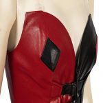 Movie Suicide 2 Joker Girl Quinzel Cosplay Costume Adults Women Red and Black Bodice