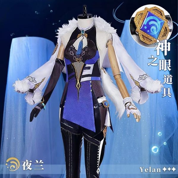 Game Genshin Impact Yelan Cosplay Costume Outfits