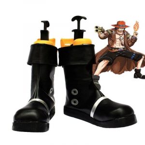 One Piece Anime Portgas D Ace Cosplay Boots Custom Made