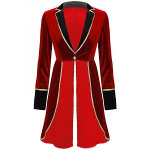 Circus Ringmaster Costume Long Sleeve Blazers Jacket Coat